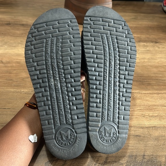 Mephisto Sandals black Leather Size 40 - Picture 3 of 5